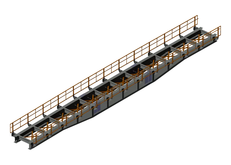 Passerella in acciaio - Rendering 3D