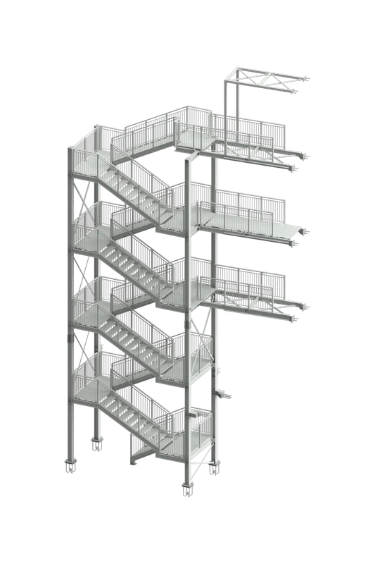 Scala in acciaio - Rendering 3D